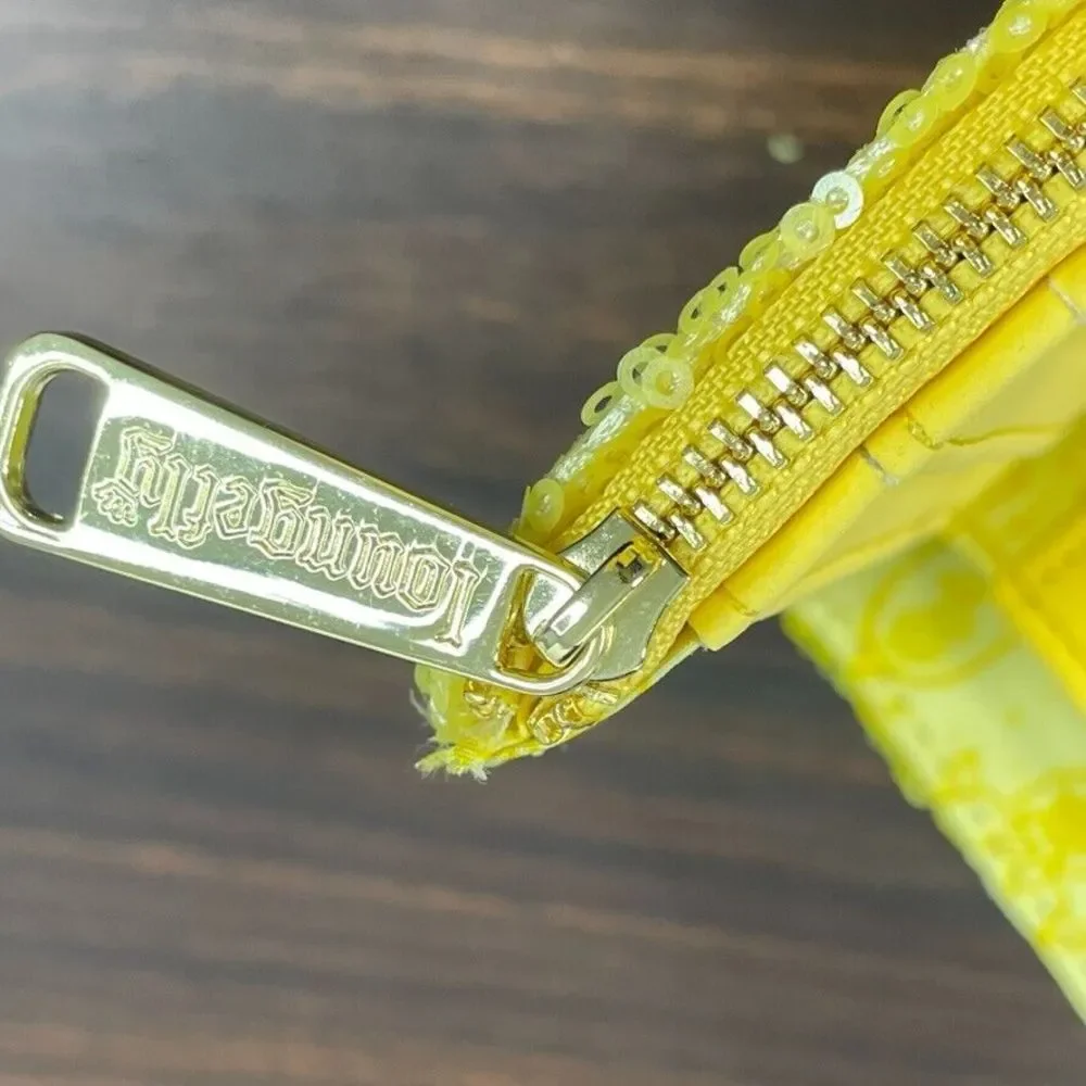 Loungefly Disney Beauty And The Beast Belle Sequin Wallet Exclusive Yellow - Picture 10 of 11